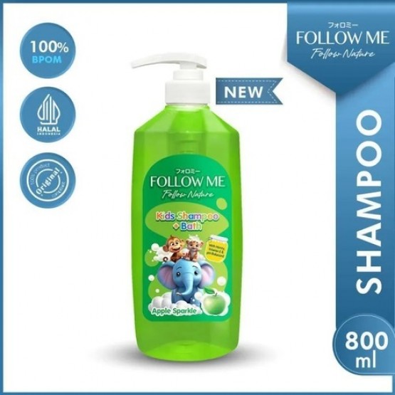 Follow Me 2‑in‑1 Kids Shampoo & Bath 800ml (Honey & Vitamin E)